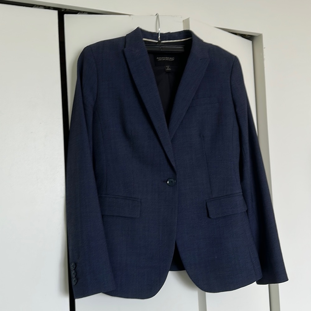 Banana Republic Long and Lean Blazer in blue